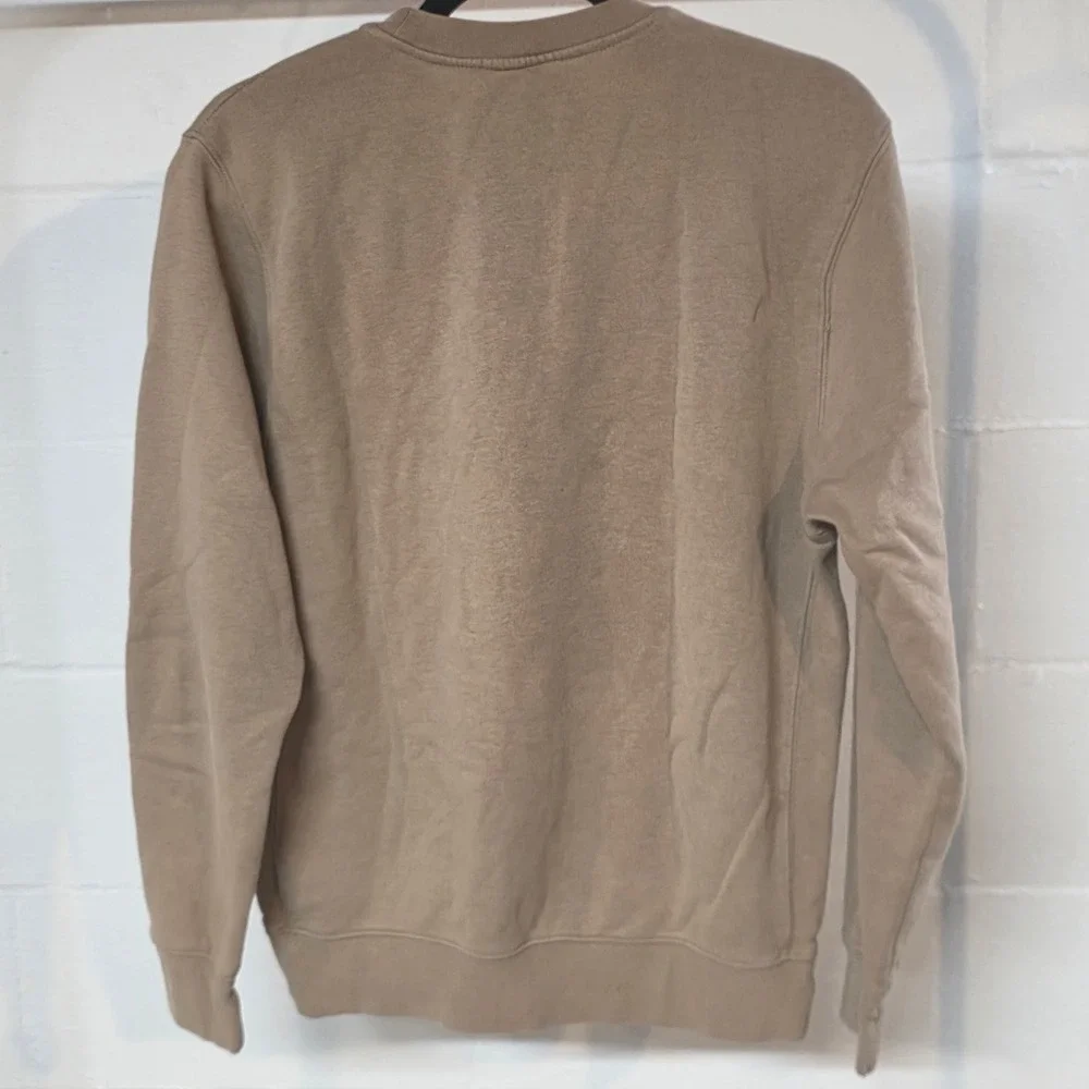 Nike Sportswear Club Fleece Crewneck Sweatshirt Khaki Tan Mens Small BV2662-247 - Picture 9 of 9